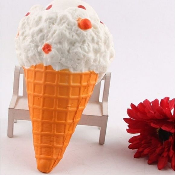 - Jumbo squish waffle vanilla cherry ice-cream new & bonus gift 🎁 sensory - Picture 3 of 10